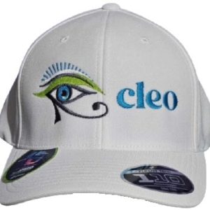 Front of the hat available with the CLEO logo