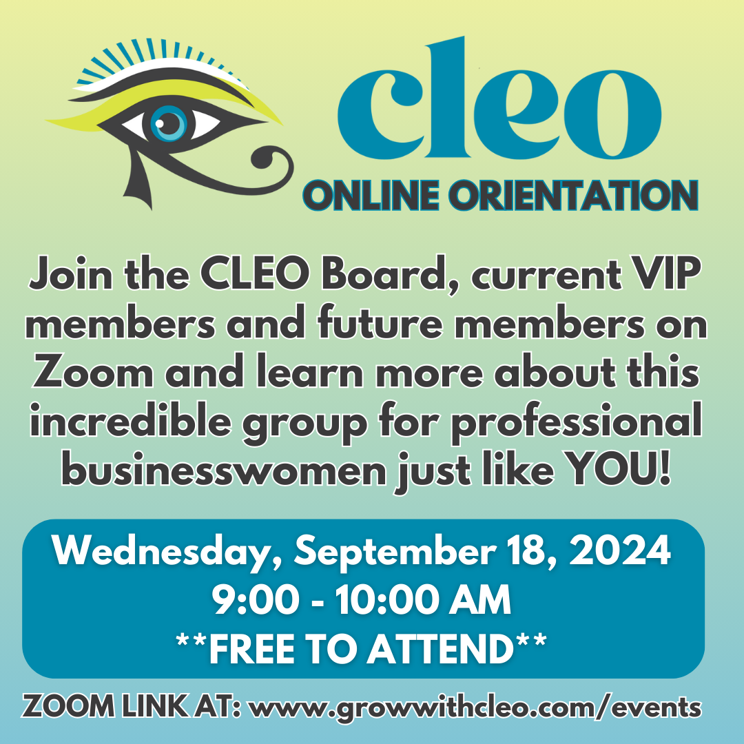 CLEO Online Orientation - September 18, 9:00 am