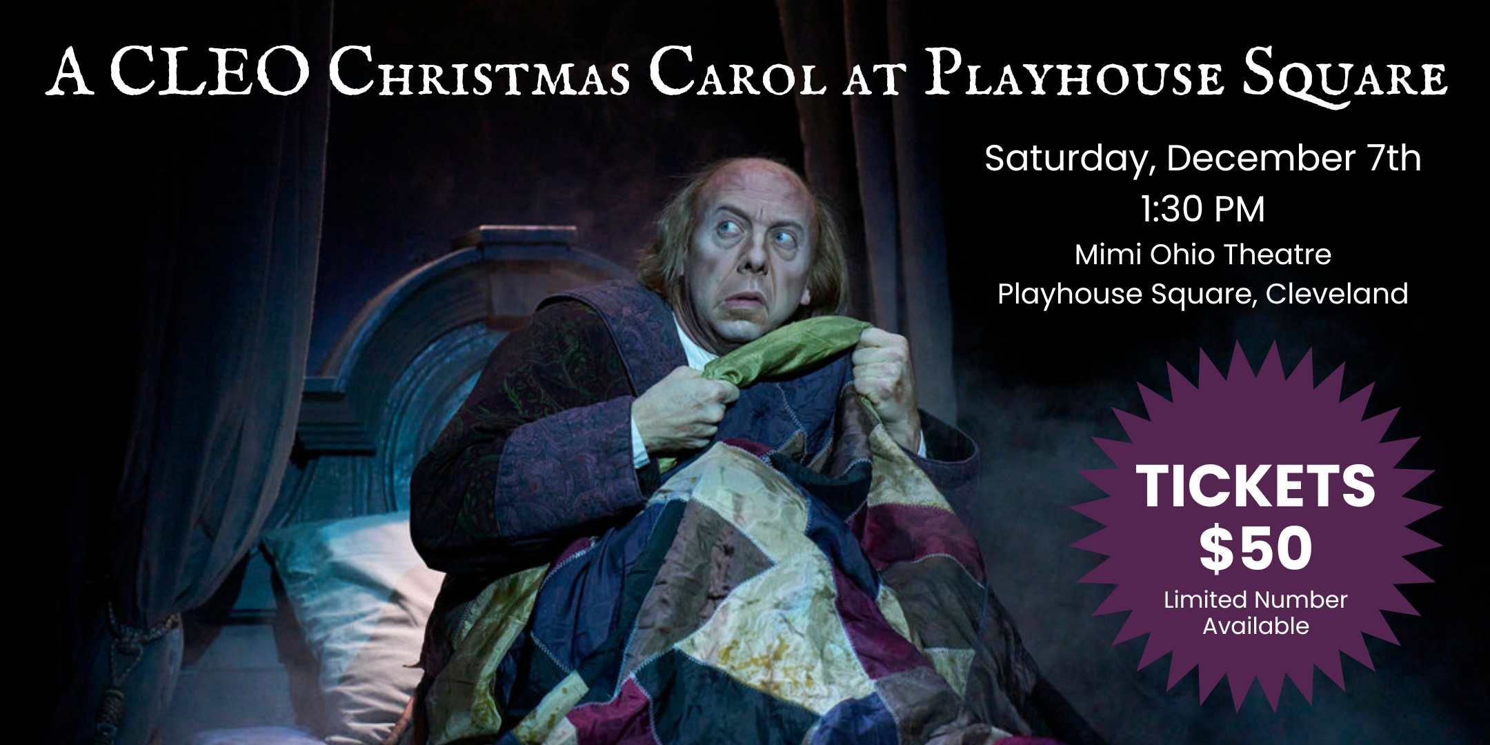 CLEO Members have the opportunity to register to attend the Christmas Carol at Mimi Ohio Theatre - Playhouse Square on December 7, 2024